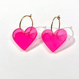 TWO HEARTS - neon pink