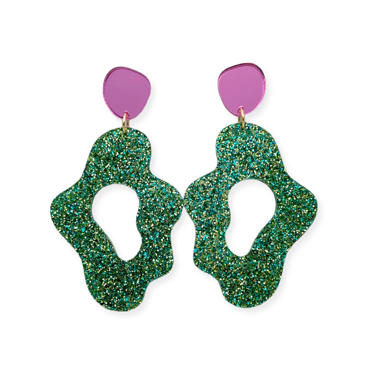 SEA SLUGS - pink/green glitter