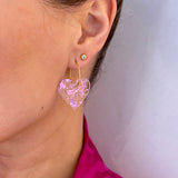 TWO HEARTS - neon pink