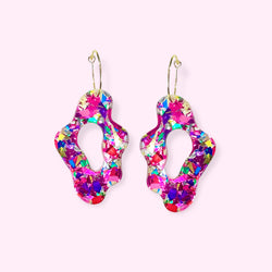 SEA SLUGS - red confetti hoops