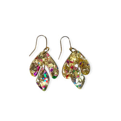Leaf - small/ golden confetti