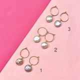 Pearls on hoops - coin pearls