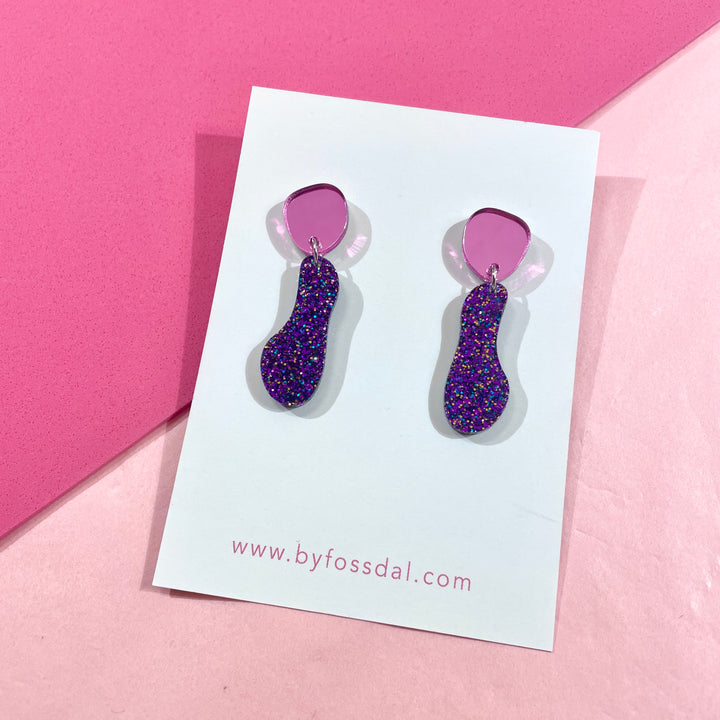 Tiny Angel - pink/purple glitter