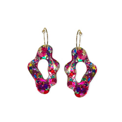 SEA SLUGS - red confetti hoops