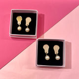 Drop - Golden with round pearl