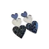 LOVE IS LOVE - black/silver/black glitter