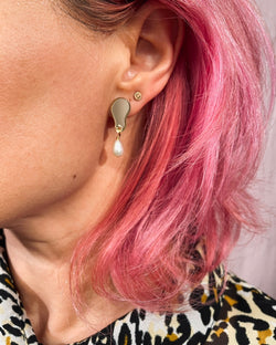 Tiny Drop - Golden with Pearl