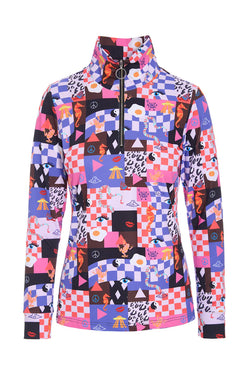 ALBA ZIPPER BLOUSE - MULTIVERSE ART PRINT