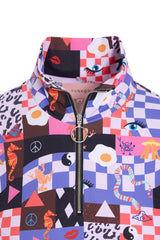 ALBA ZIPPER BLOUSE - MULTIVERSE ART PRINT