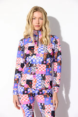 ALBA ZIPPER BLOUSE - MULTIVERSE ART PRINT