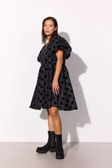 BOBBY DRESS - BLACK W/DOTS