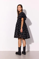 BOBBY DRESS - BLACK W/DOTS