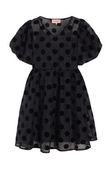 BOBBY DRESS - BLACK W/DOTS
