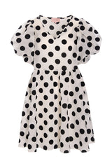 BOBBY DRESS - WHITE W/ DOTS