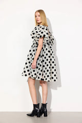 BOBBY DRESS - WHITE W/ DOTS