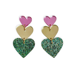 LOVE IS LOVE - pink/Gold/green glitter