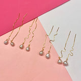 Pearls on a string - natural peach