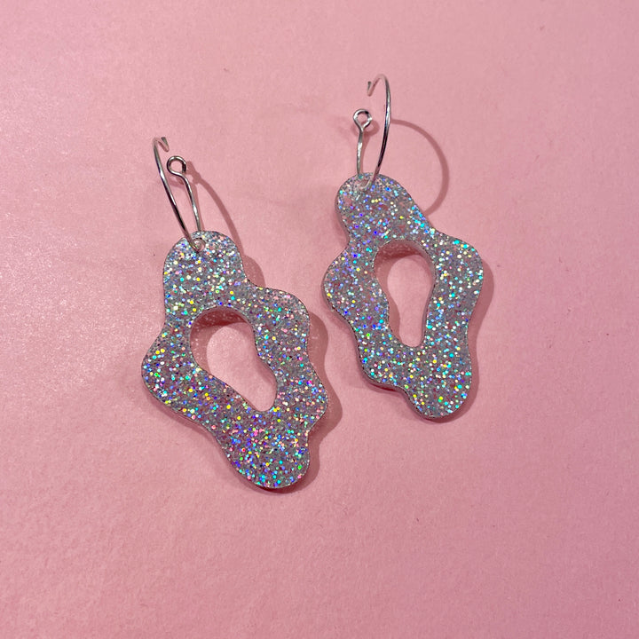 SEA SLUGS - holo glitter hoops