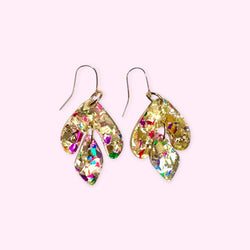 Leaf - small/ golden confetti
