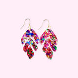 Leaf - large/red confetti