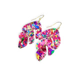 Leaf - large/red confetti