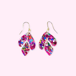 Leaf - small/red confetti