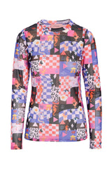 MADISON MESH BLOUSE - MULTIVERSE ART PRINT
