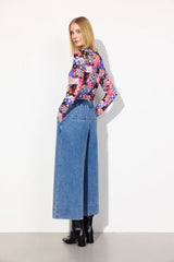 MADISON MESH BLOUSE - MULTIVERSE ART PRINT