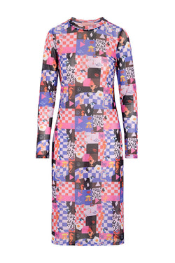 MADISON MESH DRESS - MULTIVERSE ART PRINT