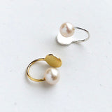 Earcuff w.pearl silver/gold