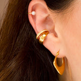 Earcuff w.pearl silver/gold